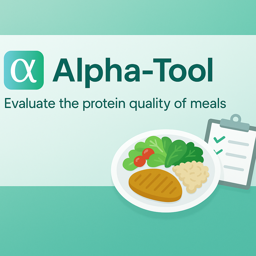 Alpha Tool evaluates the protein quality of meals